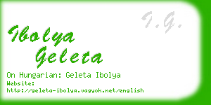 ibolya geleta business card